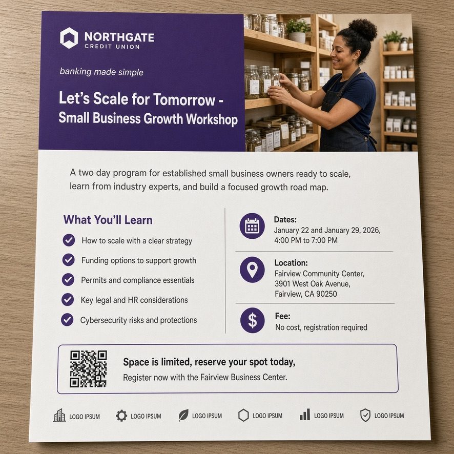 A photographed workshop flyer being scanned for text by Clear Storage