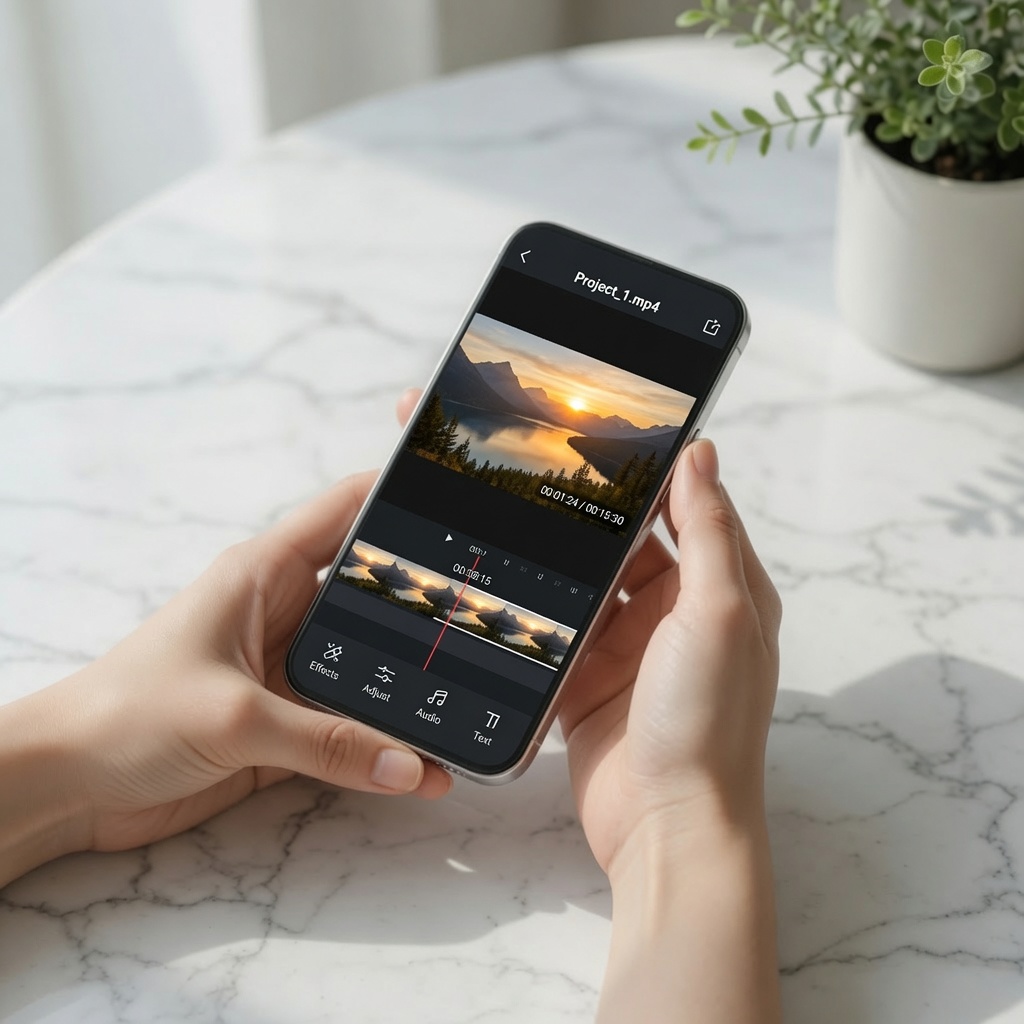 Trimming a video on iPhone with a precise timeline range selector